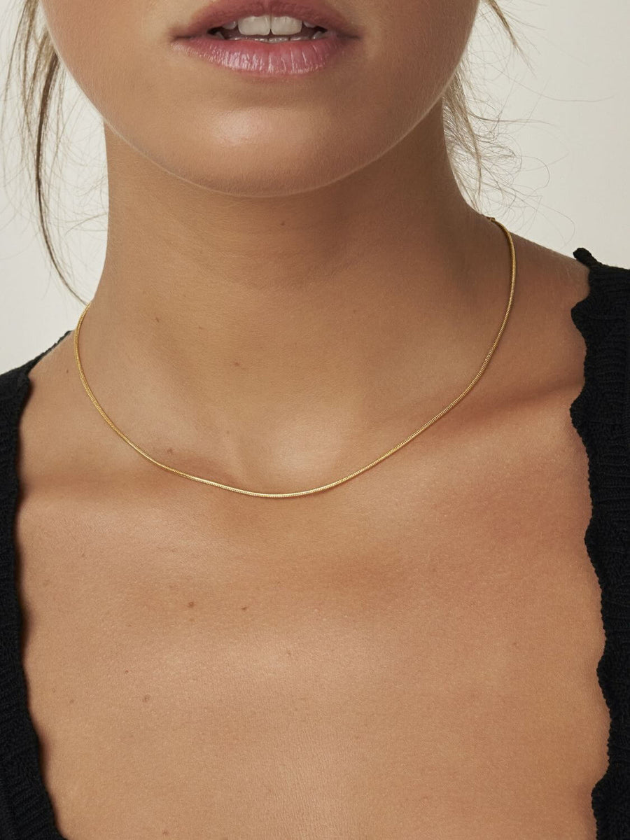 Choker Line Chain Necklace
